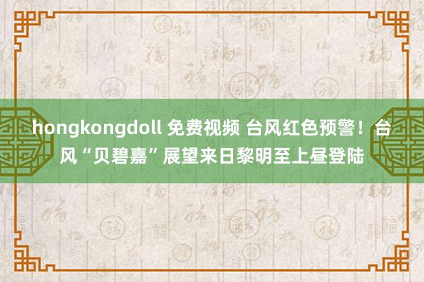 hongkongdoll 免费视频 台风红色预警！台风“贝碧嘉”展望来日黎明至上昼登陆
