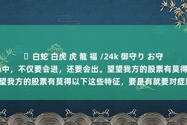 ✨白蛇 白虎 虎 龍 福 /24k 御守り お守り 一鸣的炒股日志：牛市当中，不仅要会进，还要会出。望望我方的股票有莫得以下这些特征，要是有就要对症顾问了。