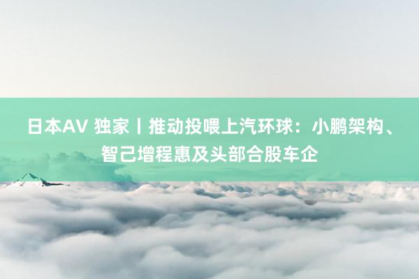 日本AV 独家丨推动投喂上汽环球：小鹏架构、智己增程惠及头部合股车企