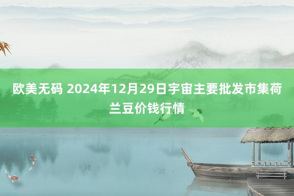欧美无码 2024年12月29日宇宙主要批发市集荷兰豆价钱行情