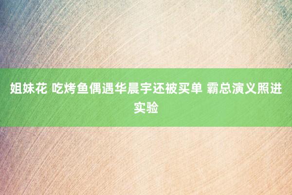 姐妹花 吃烤鱼偶遇华晨宇还被买单 霸总演义照进实验