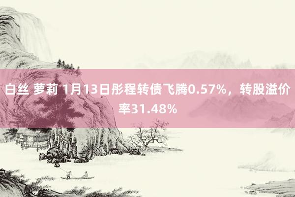白丝 萝莉 1月13日彤程转债飞腾0.57%，转股溢价率31.48%