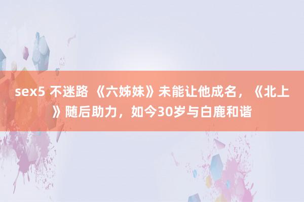 sex5 不迷路 《六姊妹》未能让他成名，《北上》随后助力，如今30岁与白鹿和谐