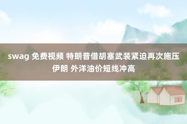 swag 免费视频 特朗普借胡塞武装紧迫再次施压伊朗 外洋油价短线冲高