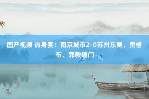 国产视频 热身赛：南京城市2-0苏州东吴，奥格布、郭毅破门