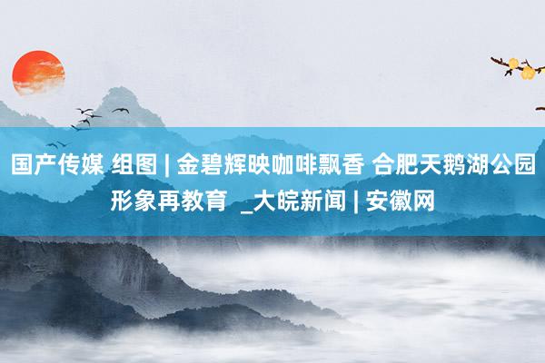 国产传媒 组图 | 金碧辉映咖啡飘香 合肥天鹅湖公园形象再教育  _大皖新闻 | 安徽网