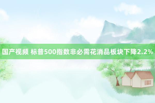 国产视频 标普500指数非必需花消品板块下降2.2%