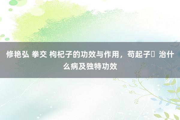修艳弘 拳交 枸杞子的功效与作用，苟起子​治什么病及独特功效